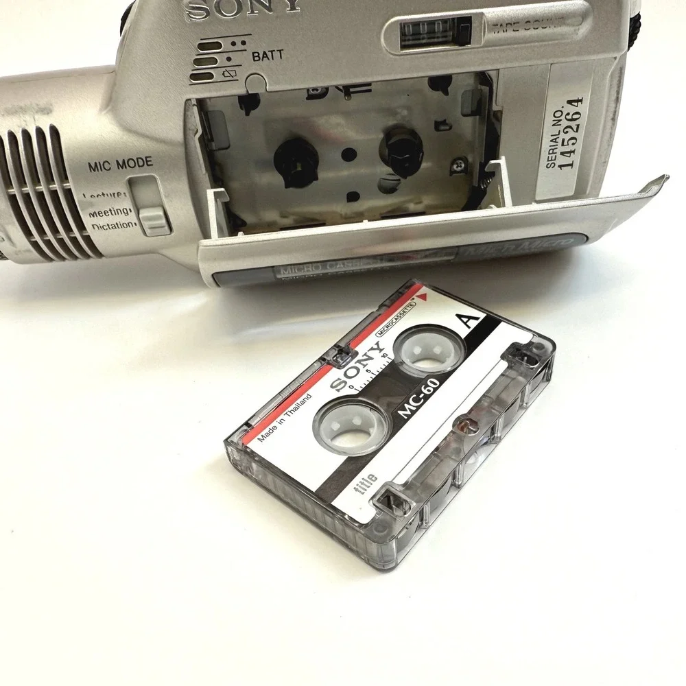Sony Micro Cassette Recorder Clear Voice Works Low Volume For‎ Repair Parts